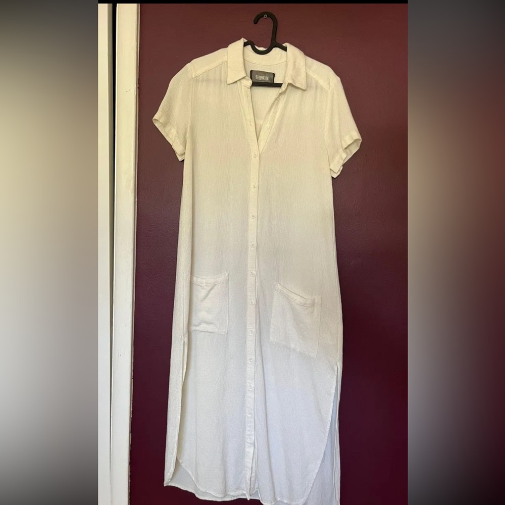 Reformation button down shift shirt dress